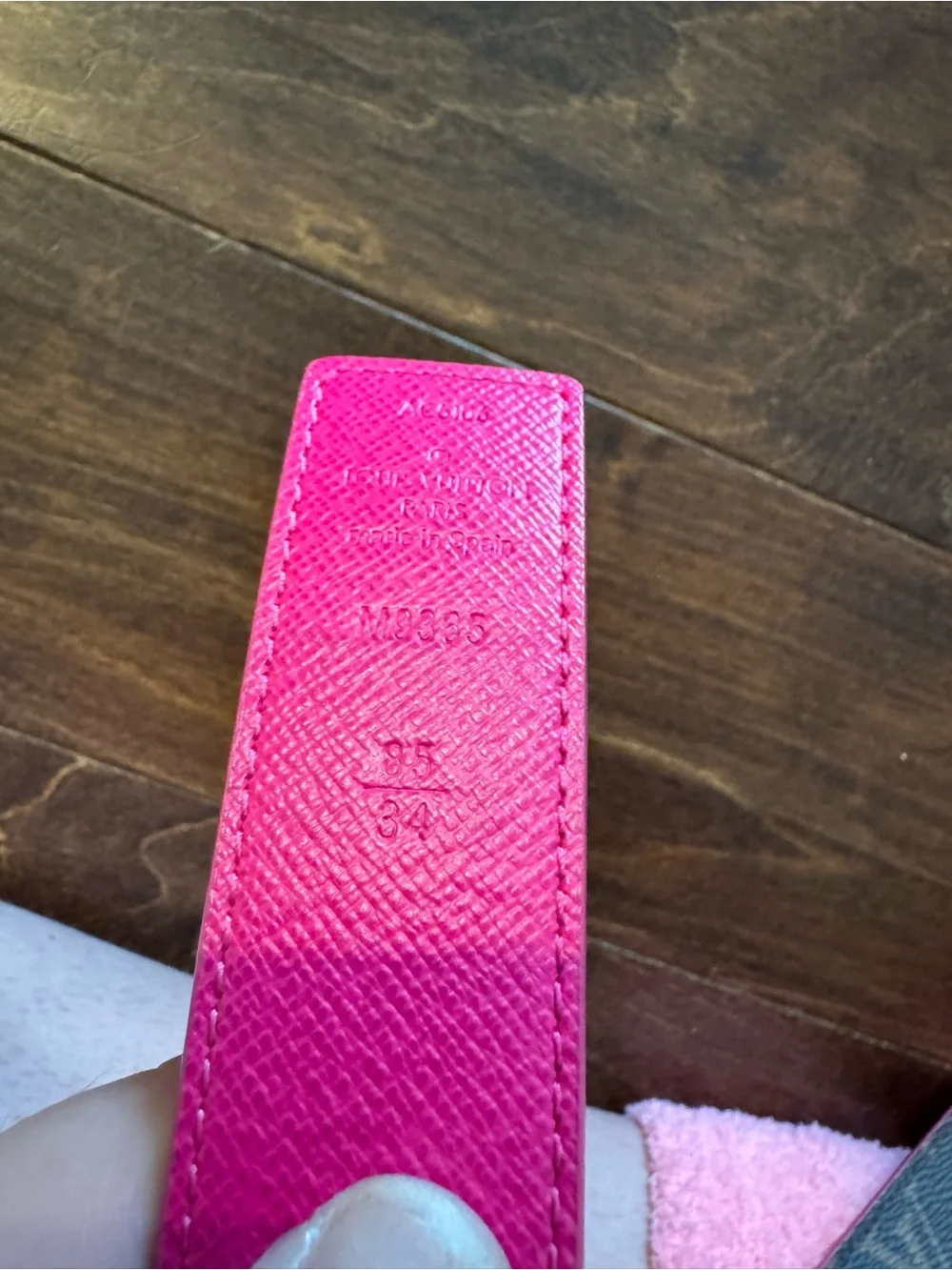 Louis Vuitton Brown Monogram with Pink Reversible Leather Belt Strap